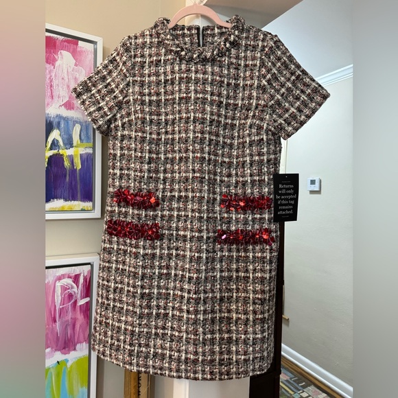 Tuckernuck Jackie Winterberry Sequin Tweed Dress - Picture 2 of 3